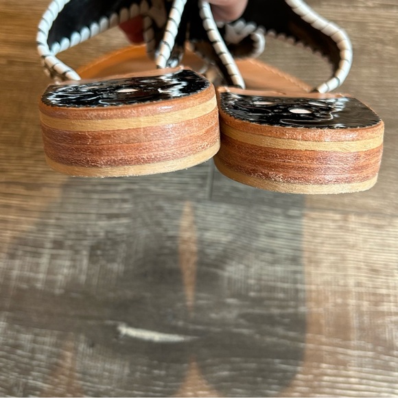 Black Patent Leather Jack Rogers Sandals - Picture 5 of 7